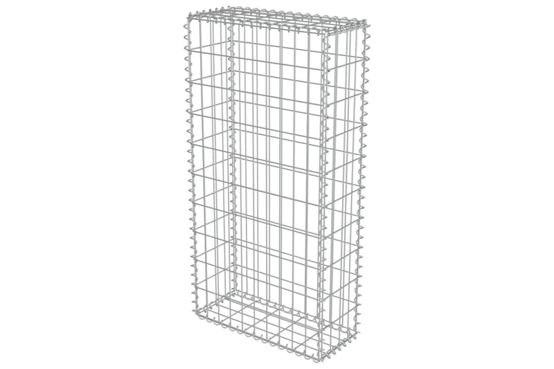 Gabionmur i galvaniserat stål 50x20x100 cm - Silver - Gabion