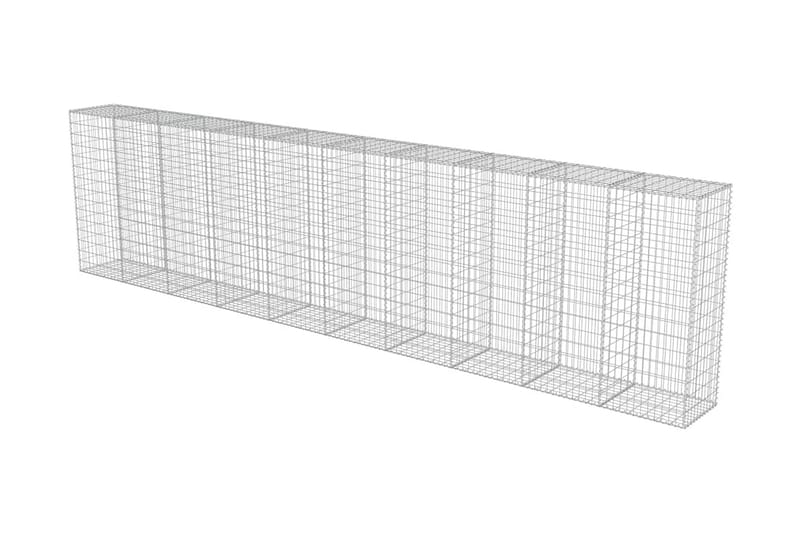 Gabionmur i galvaniserat stål 600x50x150 cm - Silver - Hus & renovering - Insynsskydd & inhägnad - Mur