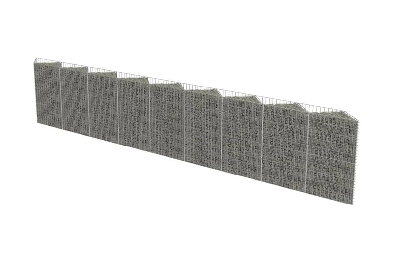 Gabionmur i galvaniserat stål 630x30x100 cm - Silver - Hus & renovering - Insynsskydd & inhägnad - Mur
