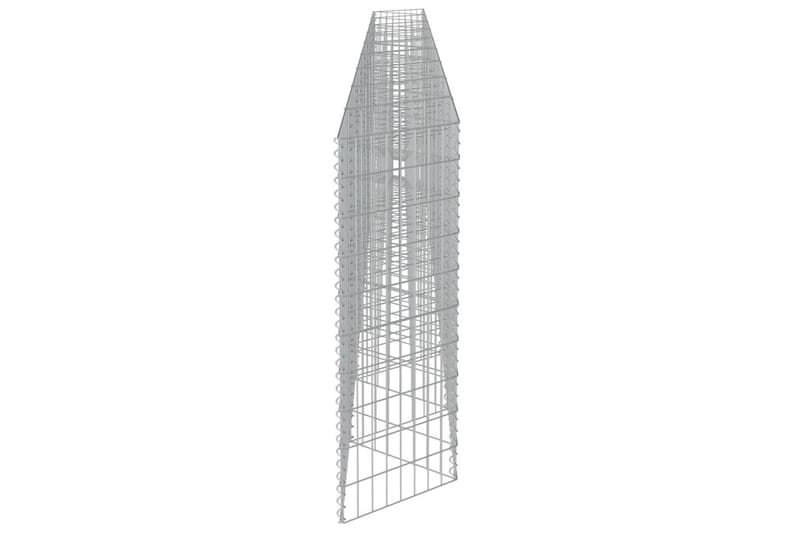 Gabionmur i galvaniserat stål 630x30x100 cm - Silver - Hus & renovering - Insynsskydd & inhägnad - Mur