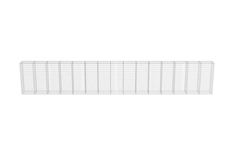 Gabionmur i galvaniserat stål 900x50x150 cm - Silver - Hus & renovering - Insynsskydd & inhägnad - Mur