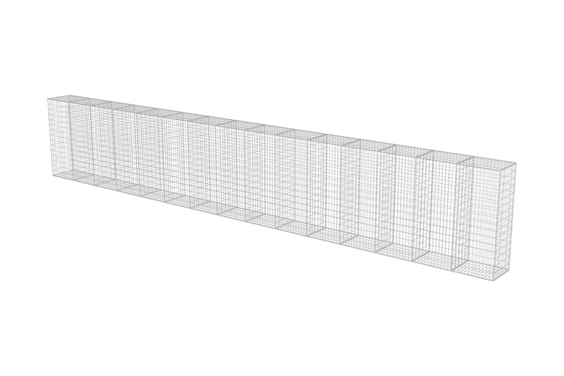 Gabionmur i galvaniserat stål 900x50x150 cm - Silver - Hus & renovering - Insynsskydd & inhägnad - Mur