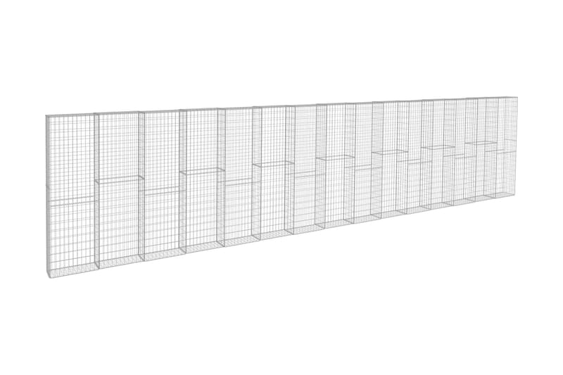 Gabionmur i galvaniserat stål 900x50x200 cm - Silver - Gabion