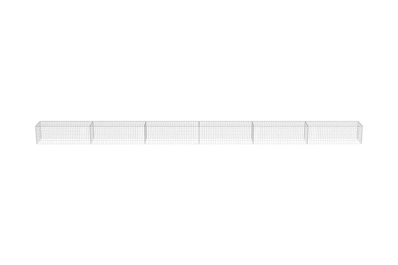 Gabionmur i galvaniserat stål 900x50x50 cm - Silver - Hus & renovering - Insynsskydd & inhägnad - Mur