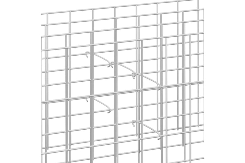 Krokar till gabion 100 st galvaniserat stål 10 cm - Silver - Hus & renovering - Insynsskydd & inhägnad - Mur