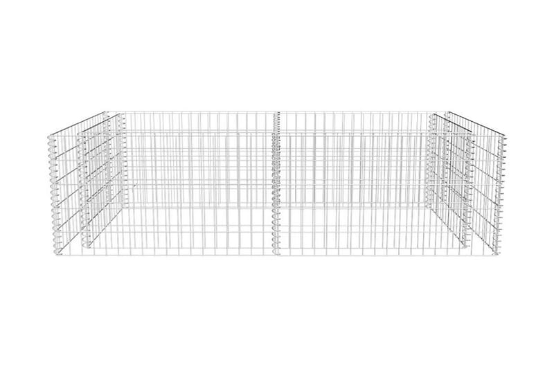 Planteringsgabion galvaniserat stål 180x90x50 cm - Silver - Hus & renovering - Insynsskydd & inhägnad - Mur