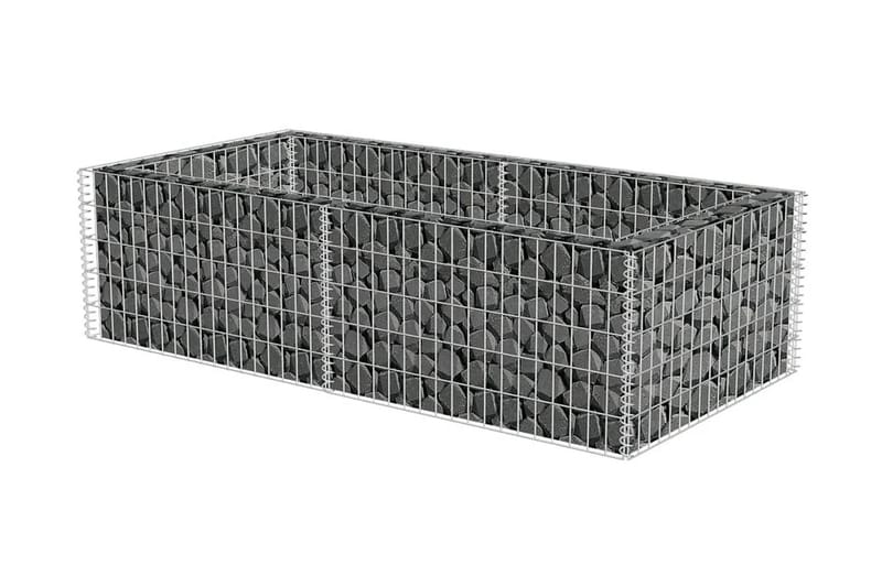 Planteringsgabion galvaniserat stål 180x90x50 cm - Silver - Hus & renovering - Insynsskydd & inhägnad - Mur