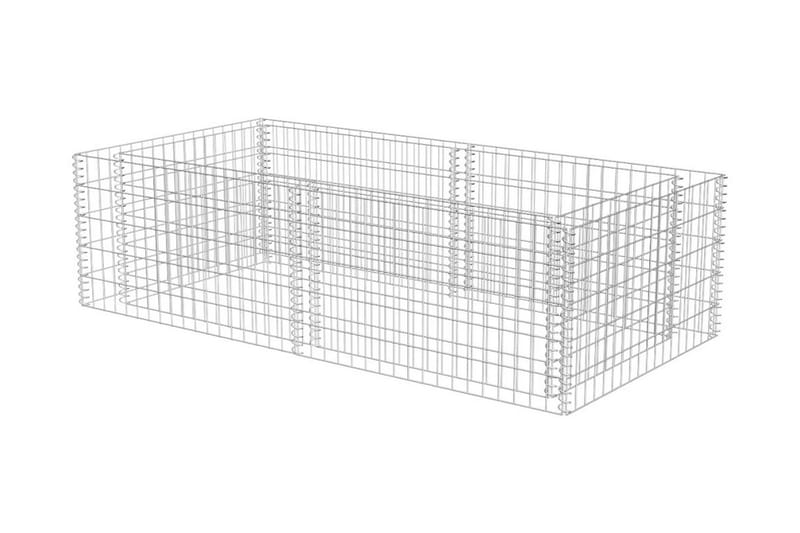Planteringsgabion galvaniserat stål 180x90x50 cm - Silver - Hus & renovering - Insynsskydd & inhägnad - Mur
