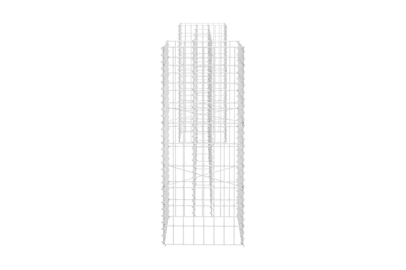 Planteringsgabion H-formad stål 260x40x100 cm - Silver - Hus & renovering - Insynsskydd & inhägnad - Mur