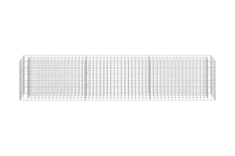 Planteringsgabion upphöjd galvaniserat stål 270x30x60 cm - Silver - Hus & renovering - Insynsskydd & inhägnad - Mur