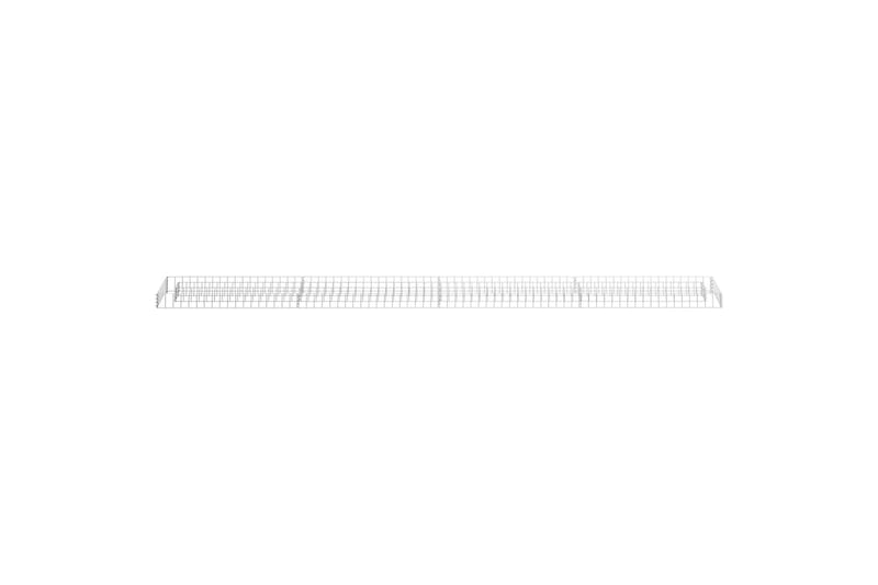 Planteringsgabion upphöjd galvaniserat stål 360x30x10 cm - Silver - Hus & renovering - Insynsskydd & inhägnad - Mur