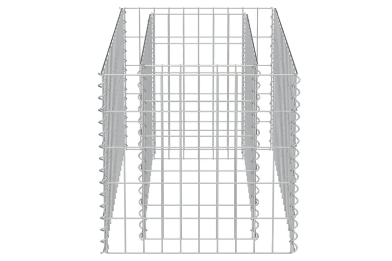 Planteringsgabion upphöjd galvaniserat stål 90x50x50 cm - Silver - Hus & renovering - Insynsskydd & inhägnad - Mur