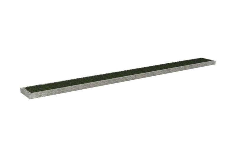 Planteringsgabion upphöjd galvaniserat stål 1000x100x20 cm - Silver - Gabion