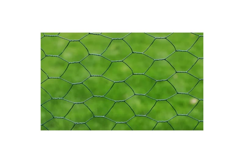 Nätstängsel galvaniserat stål hexagon 1x25 m mörkgrön - Grön - Trädgårdsstängsel & panelstängsel