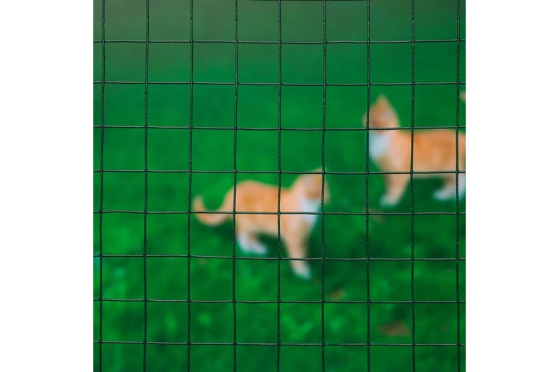 Nature Ståltrådsnät fyrkantig 0,5x2,5m 13mm plastbelagd stål - Grön - Nätstängsel - För djuren