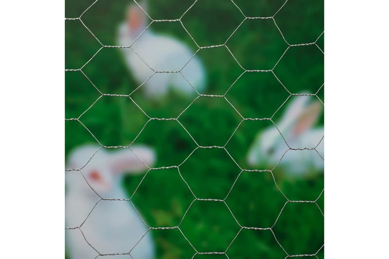 Nature Ståltrådsnät hexagonalt 0,5x2,5 m 25 mm galvaniserat - Grå - Nätstängsel - För djuren