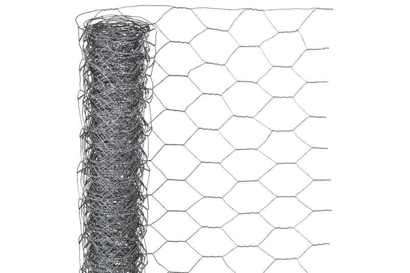 Nature Ståltrådsnät hexagonalt 1x10 m 25 mm galvaniserat stå - Grå - Nätstängsel - För djuren