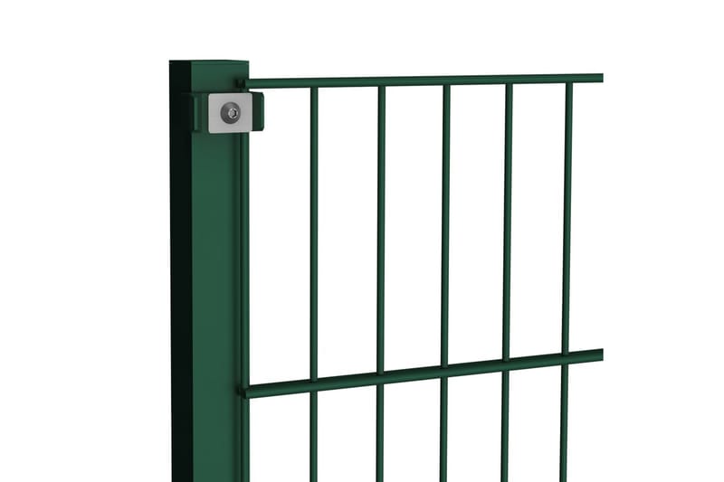 Stängselpanel med stolpar järn 6,8x1,2 m grön - Grön - Hus & renovering - Insynsskydd & inhägnad - Stängsel