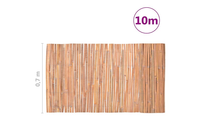 Bambustaket 1000x70 cm - Brun - Hus & renovering - Insynsskydd & inhägnad - Staket