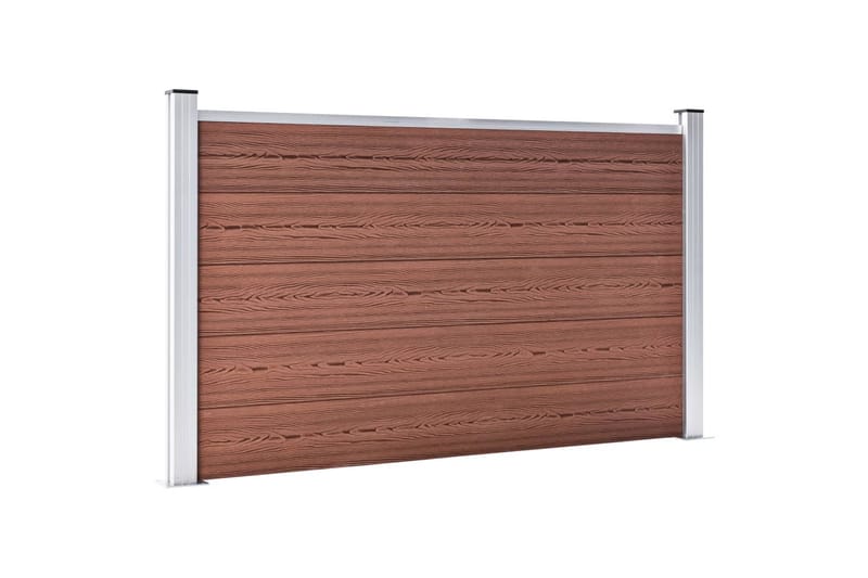 Staketpanel WPC 353x106 cm brun - Brun - Plaststaket