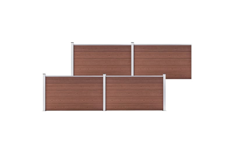 Staketpanel WPC 699x106 cm brun - Brun - Hus & renovering - Insynsskydd & inhägnad - Staket