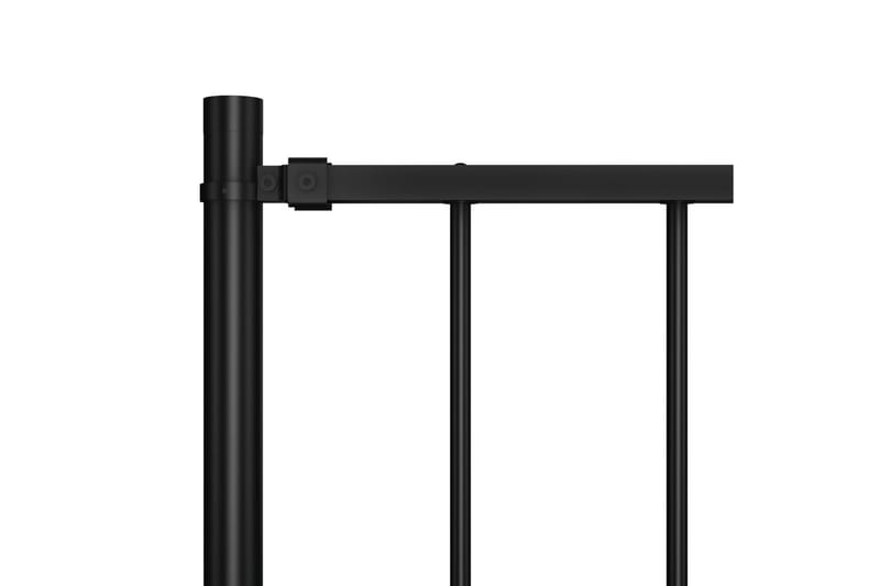 Staketpanel med stolpar pulverlackerat stål 1,7x1,25 m svart - Svart - Hus & renovering - Insynsskydd & inh�ägnad - Staket