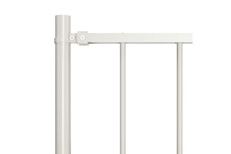 Staketpanel med stolpar pulverlackerat stål 1,7x1 m vit - Vit - Hus & renovering - Insynsskydd & inhägnad - Staket