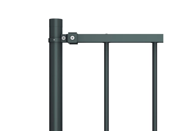 Staketpanel med stolpar pulverlackerat stål 1,7x1,25 m antra - Grå - Hus & renovering - Insynsskydd & inhägnad - Staket