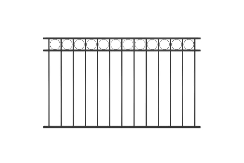 Staketpanel stål 1,7x0,8 m svart - Svart - Hus & renovering - Insynsskydd & inhägnad - Staket