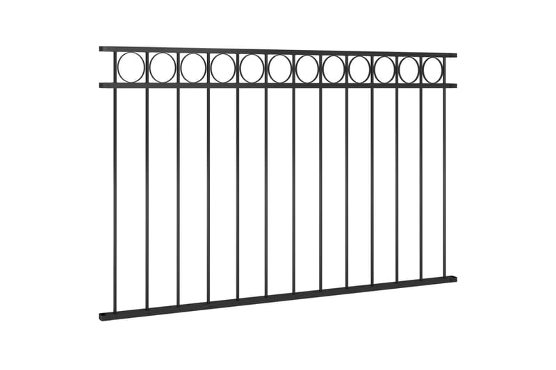 Staketpanel stål 1,7x0,8 m svart - Svart - Hus & renovering - Insynsskydd & inhägnad - Staket