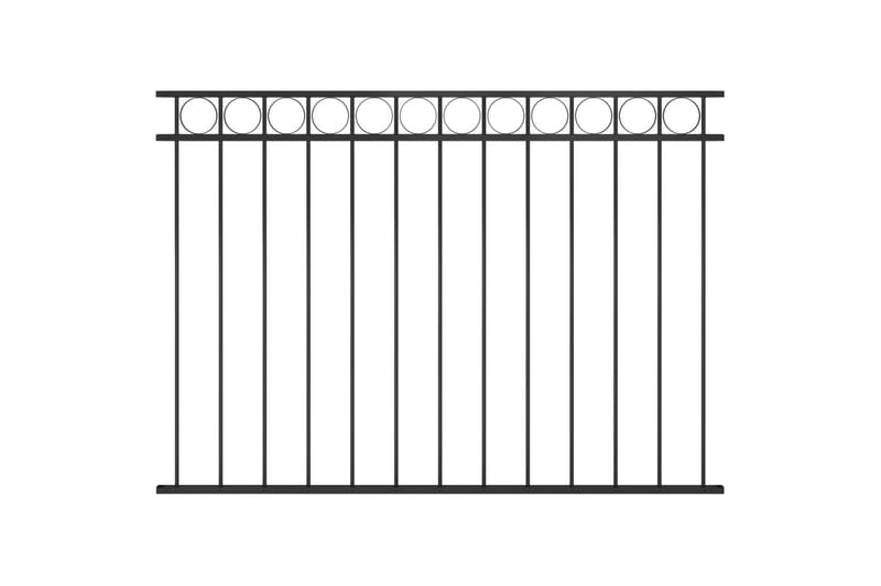 Staketpanel stål 1,7x1,2 m svart - Svart - Hus & renovering - Insynsskydd & inhägnad - Staket