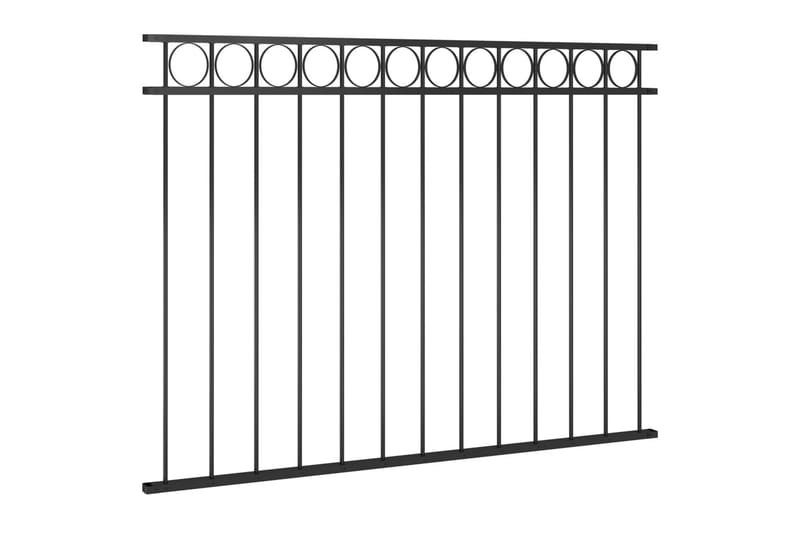 Staketpanel stål 1,7x1,2 m svart - Svart - Hus & renovering - Insynsskydd & inhägnad - Staket