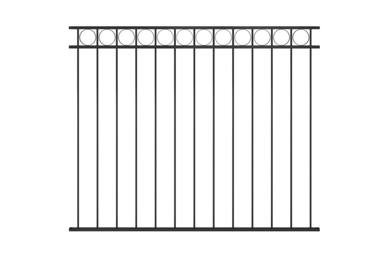 Staketpanel stål 1,7x1,5 m svart - Svart - Hus & renovering - Insynsskydd & inhägnad - Staket