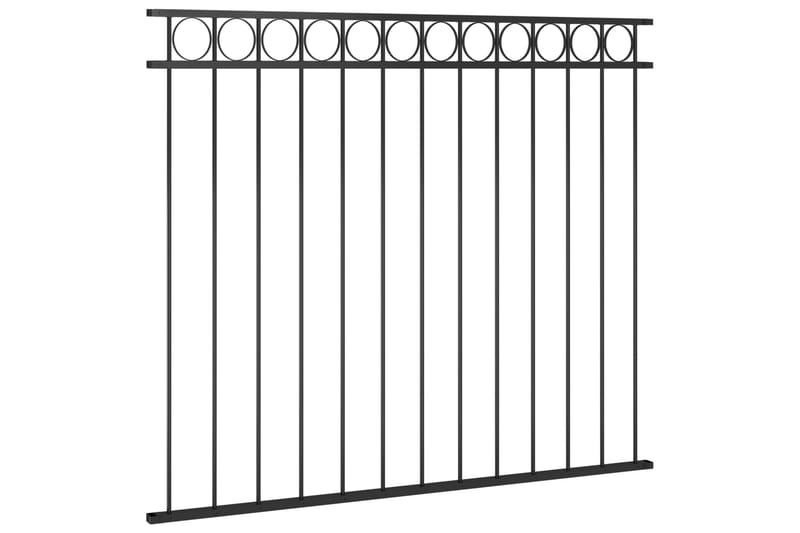 Staketpanel stål 1,7x1,5 m svart - Svart - Hus & renovering - Insynsskydd & inhägnad - Staket