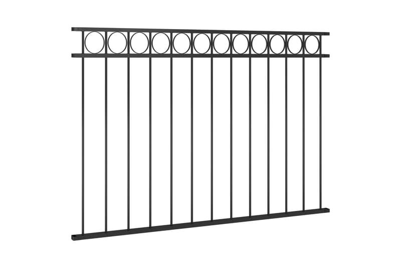 Staketpanel stål 1,7x1 m svart - Svart - Hus & renovering - Insynsskydd & inhägnad - Staket