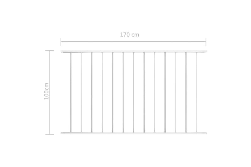 Staketpanel pulverlackerat stål 1,7x1 m vit - Vit - Hus & renovering - Insynsskydd & inhägnad - Staket