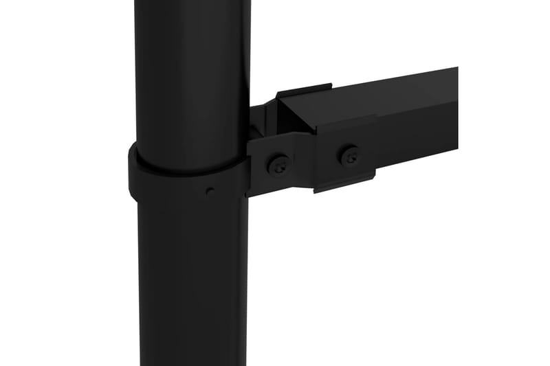 Trädgårdsstaket med spjuttopp stål (1,75-2)x5,1 m svart - Svart - Hus & renovering - Insynsskydd & inhägnad - Staket