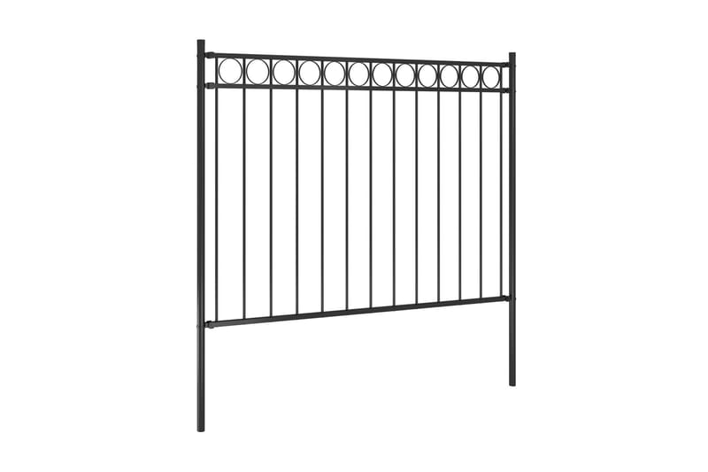 Trädgårdsstaket stål 1,7x1,2 m svart - Svart - Hus & renovering - Insynsskydd & inhägnad - Staket