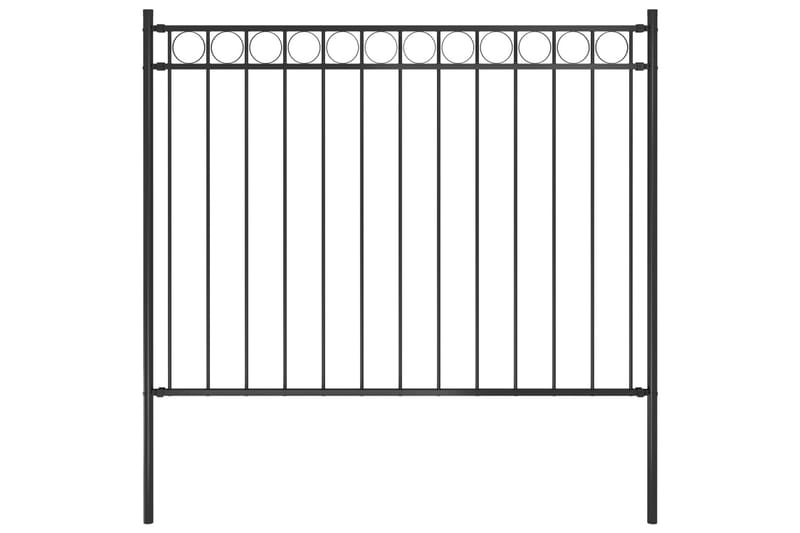 Trädgårdsstaket stål 1,7x1,2 m svart - Svart - Hus & renovering - Insynsskydd & inhägnad - Staket