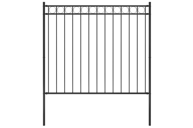 Trädgårdsstaket stål 1,7x1,5 m svart - Svart - Hus & renovering - Insynsskydd & inhägnad - Staket