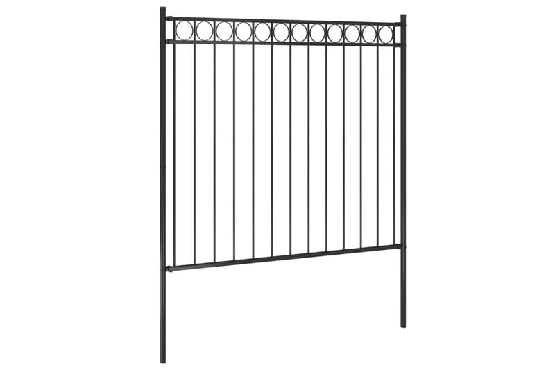 Trädgårdsstaket stål 1,7x1,5 m svart - Svart - Hus & renovering - Insynsskydd & inhägnad - Staket