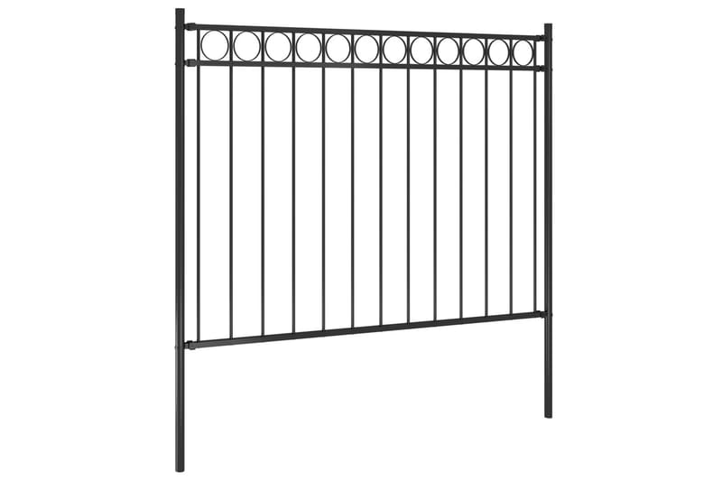 Trädgårdsstaket stål 1,7x1 m svart - Svart - Hus & renovering - Insynsskydd & inhägnad - Staket