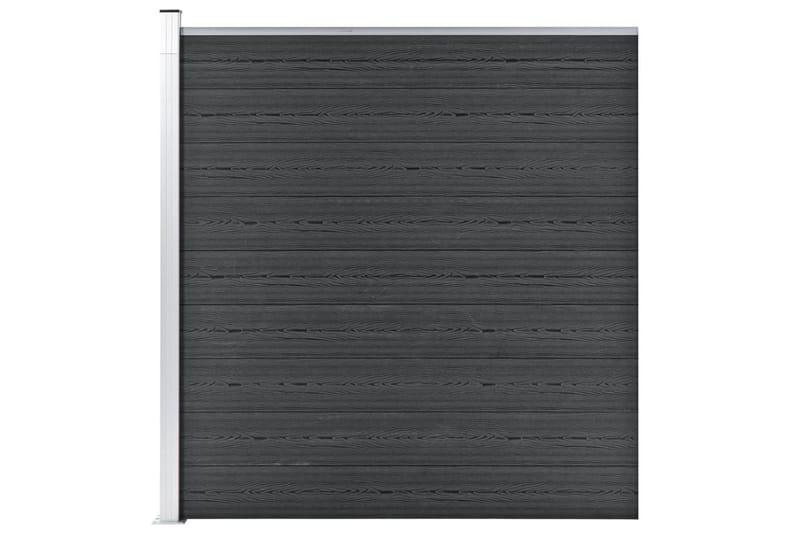 Staketpanel WPC 175x186 cm grå - Grå - Plaststaket