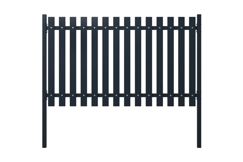 Staketpanel antracit 174,5x75 cm pulverlackerat stål - Grå - Hus & renovering - Insynsskydd & inhägnad - Staket