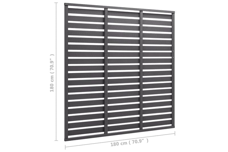 Staketpanel WPC 180x180 cm grå - Grå - Hus & renovering - Insynsskydd & inhägnad - Staket