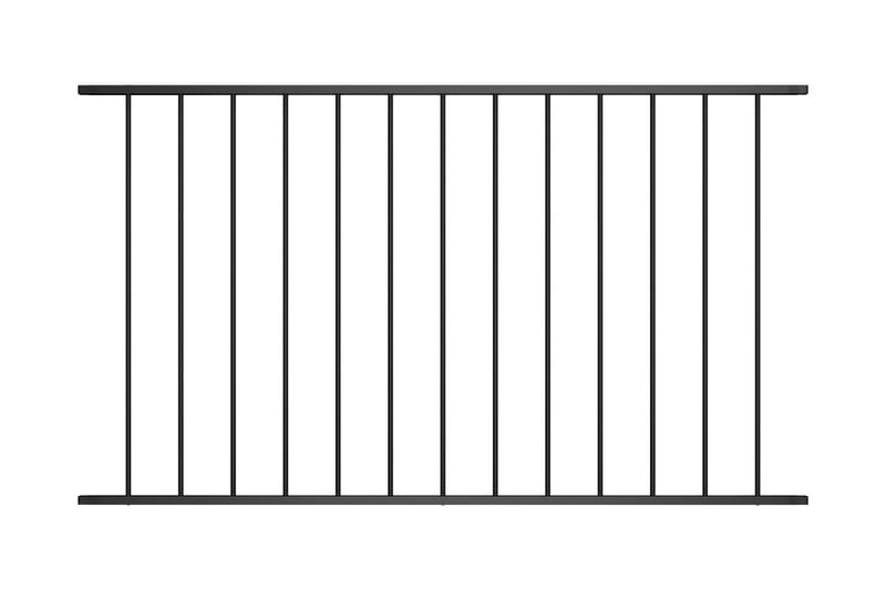 Staketpanel pulverlackerat stål 1,7x0,75 m svart - Svart - Hus & renovering - Insynsskydd & inhägnad - Staket