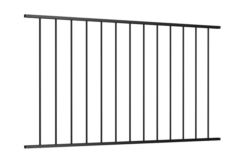 Staketpanel pulverlackerat stål 1,7x1 m svart - Svart - Hus & renovering - Insynsskydd & inhägnad - Staket