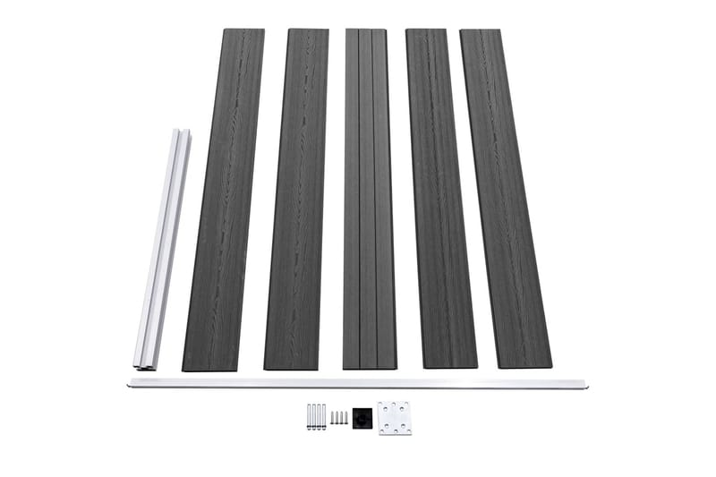 Staketpaneler WPC 353x105 cm svart - Svart - Hus & renovering - Insynsskydd & inhägnad - Staket