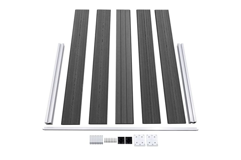 Staketpaneler WPC 353x105 cm svart - Svart - Hus & renovering - Insynsskydd & inhägnad - Staket