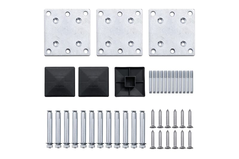 Staketpaneler WPC 353x105 cm svart - Svart - Hus & renovering - Insynsskydd & inhägnad - Staket